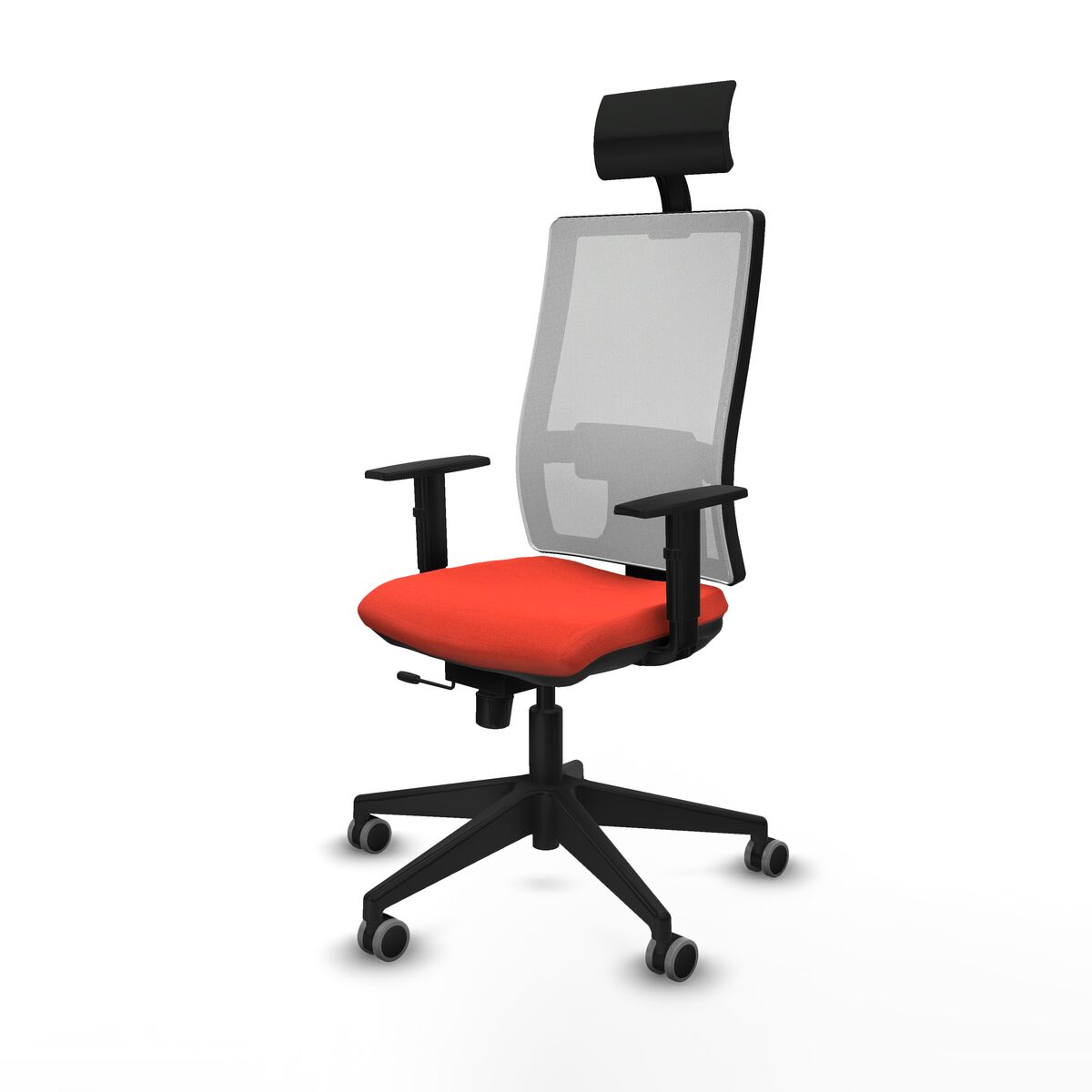 Silla de Oficina con Cabecero Piqueras y Crespo 1D066G1 Naranja Oscuro
