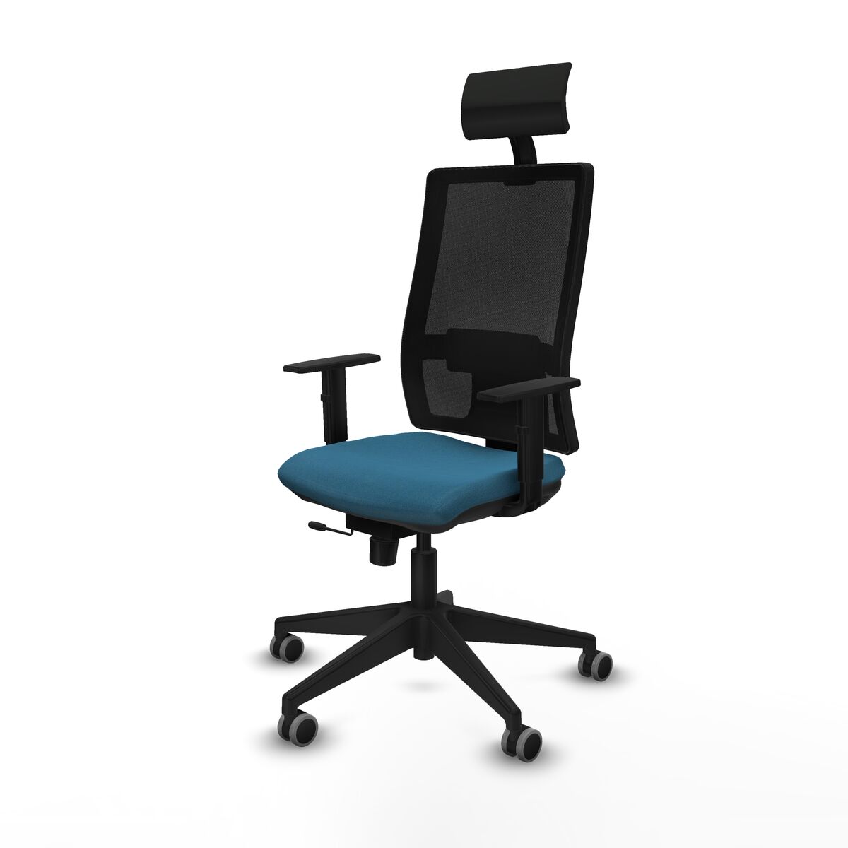 Silla de Oficina con Cabecero Piqueras y Crespo 1D066G1 Verde petróleo