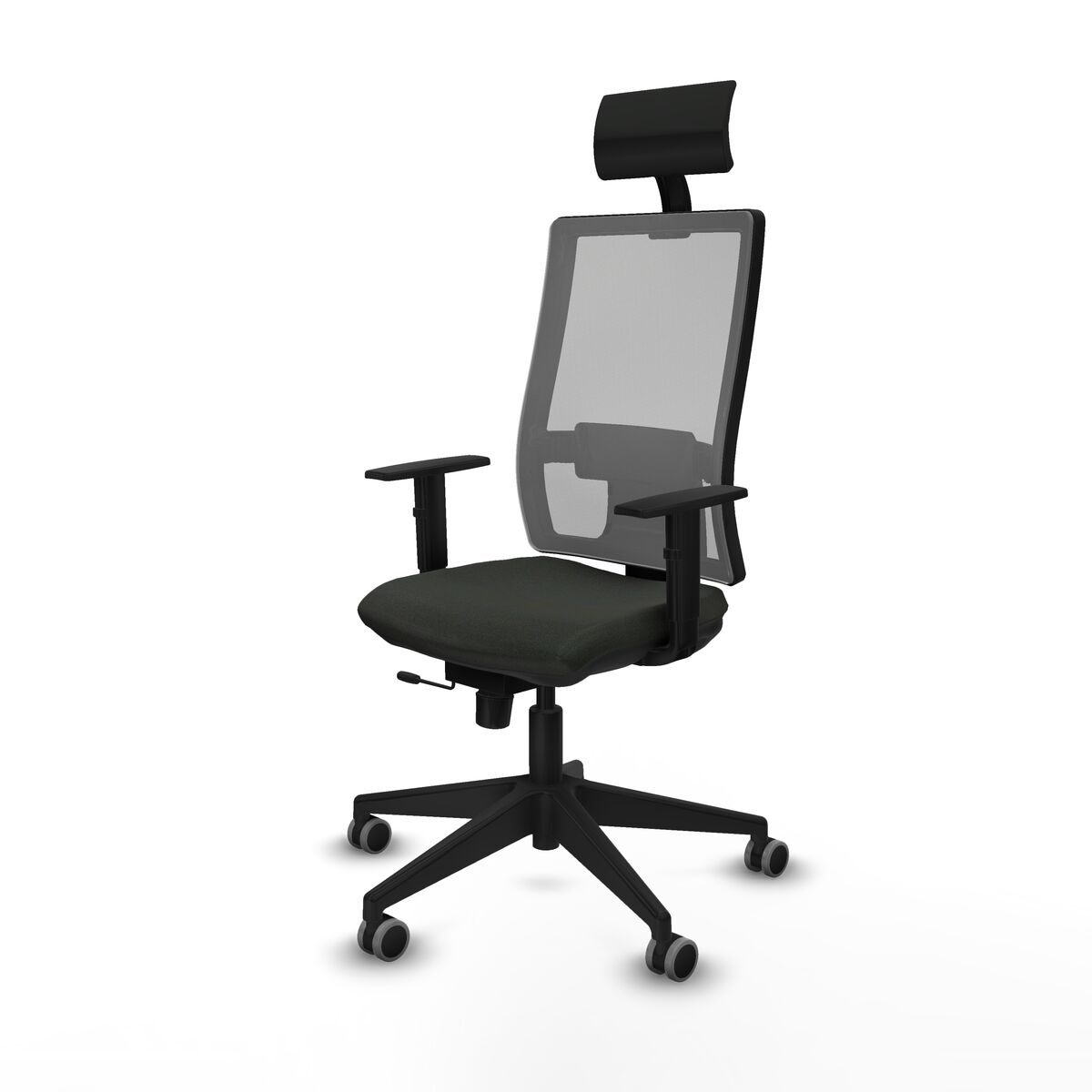 Silla de Oficina con Cabecero Piqueras y Crespo 1D066G1 Negro