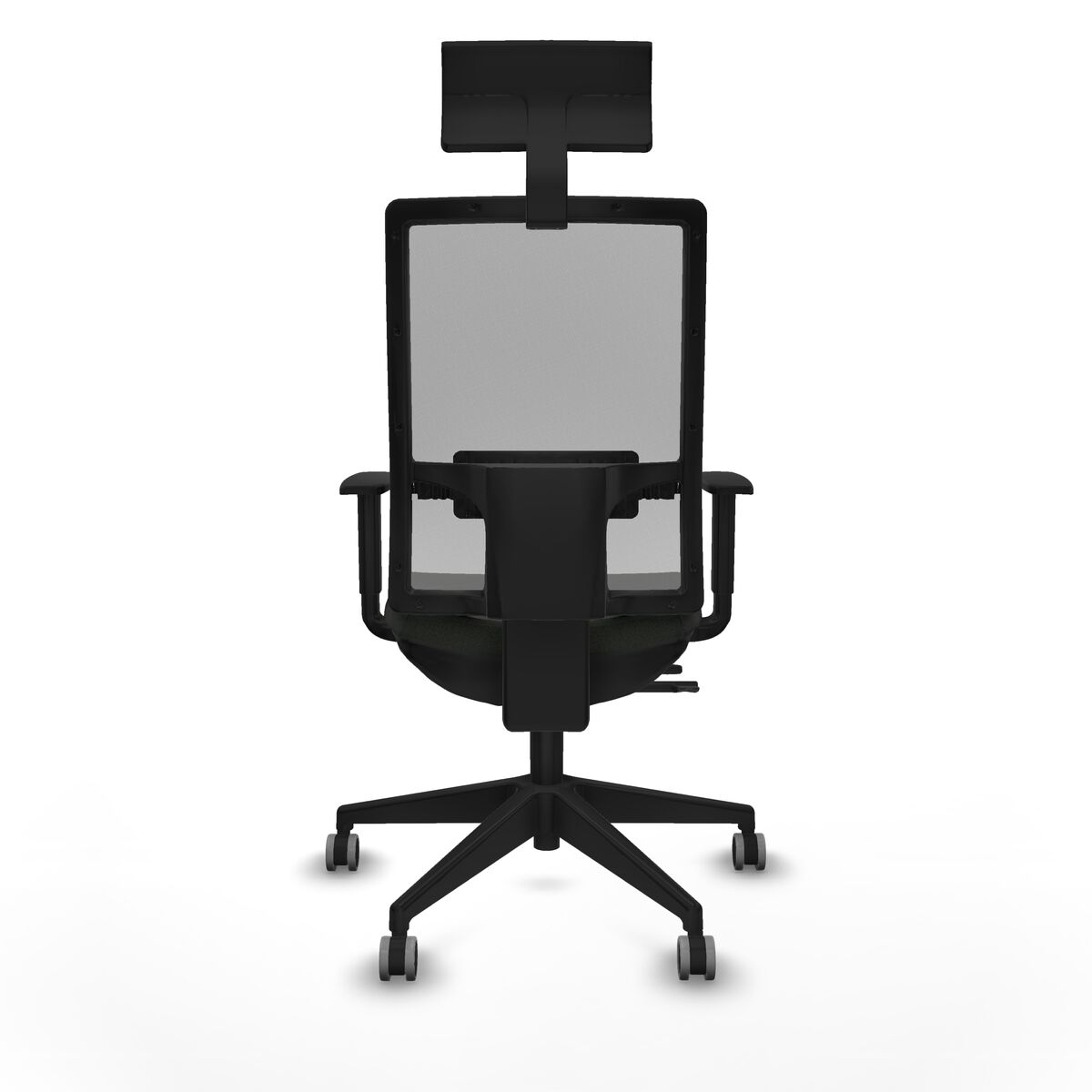 Silla de Oficina con Cabecero Piqueras y Crespo 1D066G1 Negro