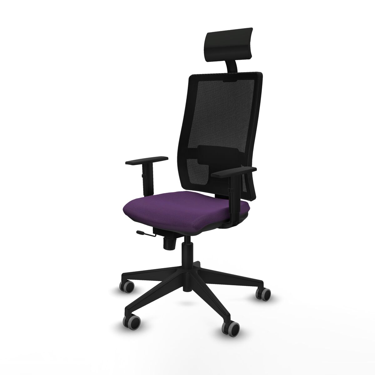 Silla de Oficina con Cabecero Piqueras y Crespo 1D066G1 Morado