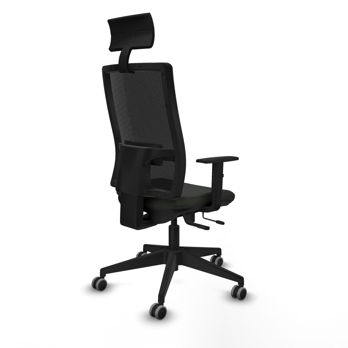 Silla de Oficina con Cabecero Piqueras y Crespo 1D066G1 Negro