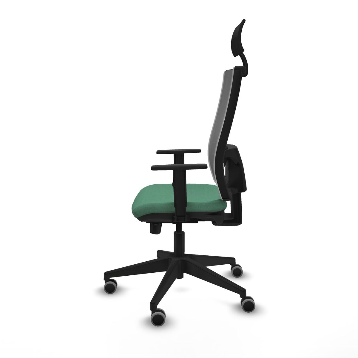 Silla de Oficina con Cabecero Piqueras y Crespo 1D066G1 Verde Esmeralda