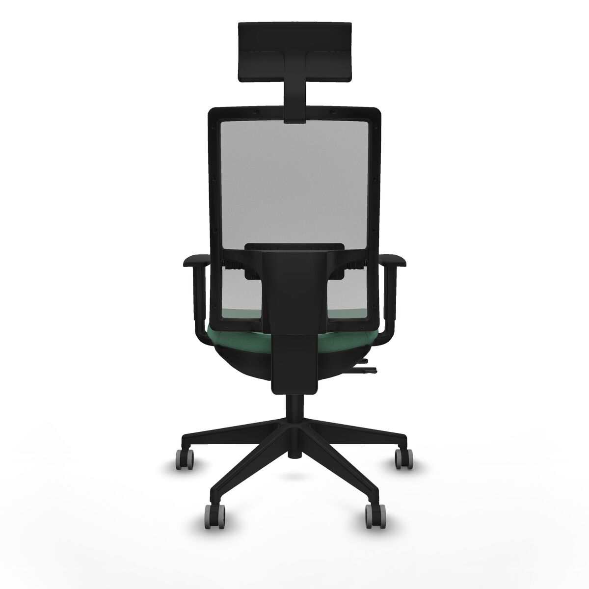 Silla de Oficina con Cabecero Piqueras y Crespo 1D066G1 Verde Esmeralda