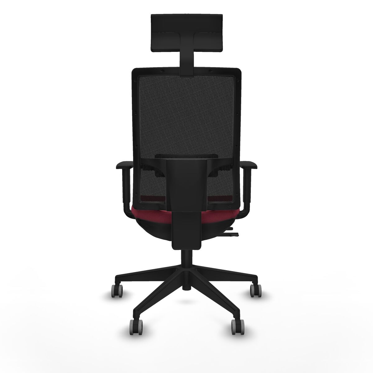 Silla de Oficina con Cabecero Piqueras y Crespo 1D066G1 Granate