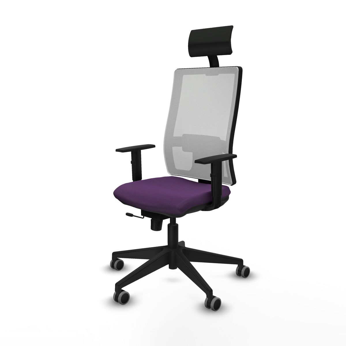 Silla de Oficina con Cabecero Piqueras y Crespo 1D066G1 Morado