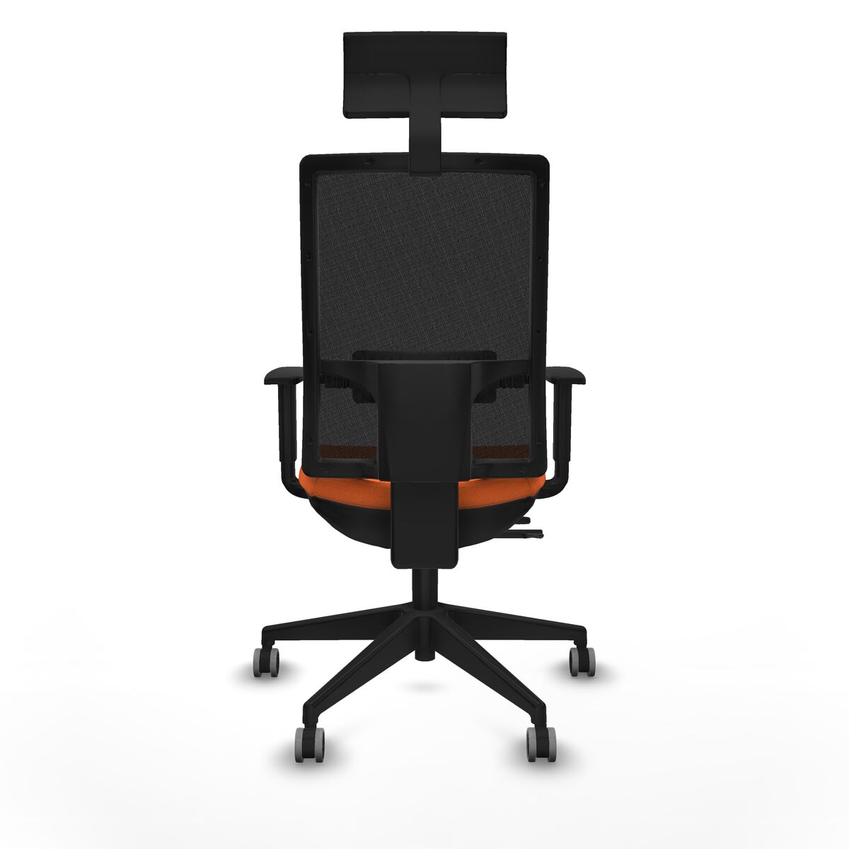 Silla de Oficina con Cabecero Piqueras y Crespo 1D066G1 Naranja