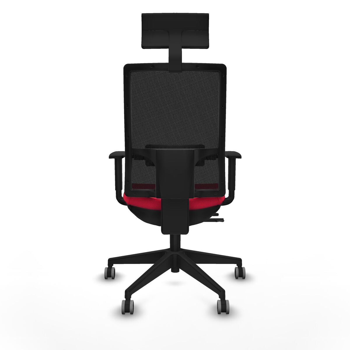 Silla de Oficina con Cabecero Piqueras y Crespo 1D066G1 Rojo