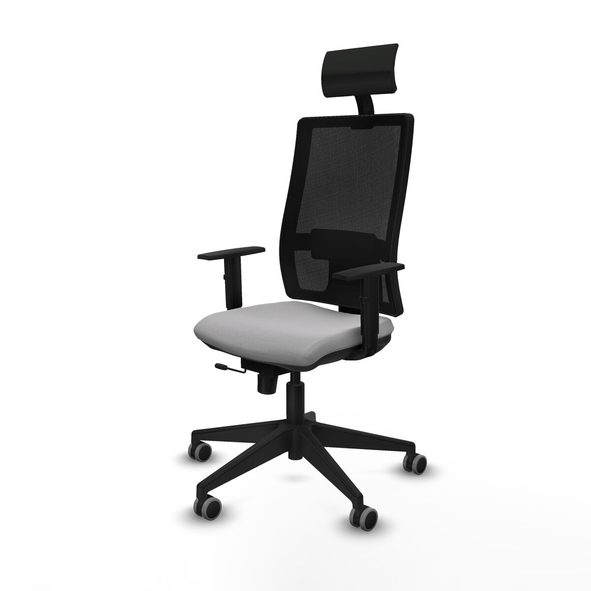 Silla de Oficina con Cabecero Piqueras y Crespo 1D066G1 Gris claro