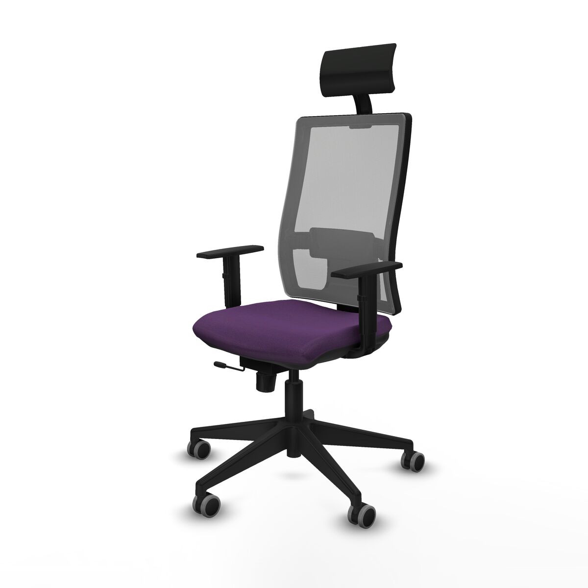 Silla de Oficina con Cabecero Piqueras y Crespo 1D066G1 Morado