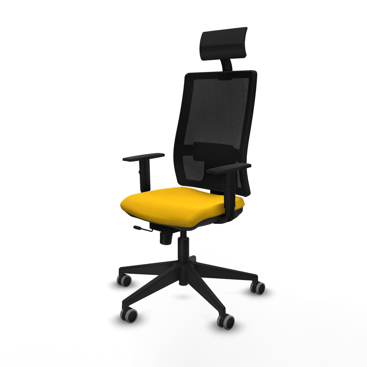 Silla de Oficina con Cabecero Piqueras y Crespo 1D066G1 Amarillo