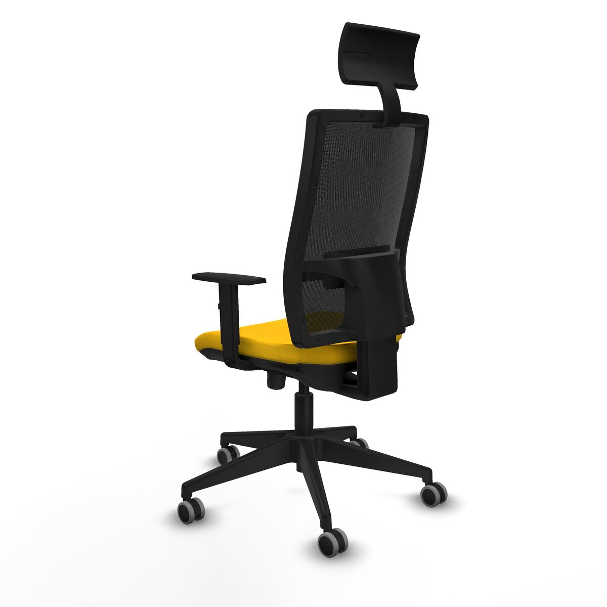 Silla de Oficina con Cabecero Piqueras y Crespo 1D066G1 Amarillo