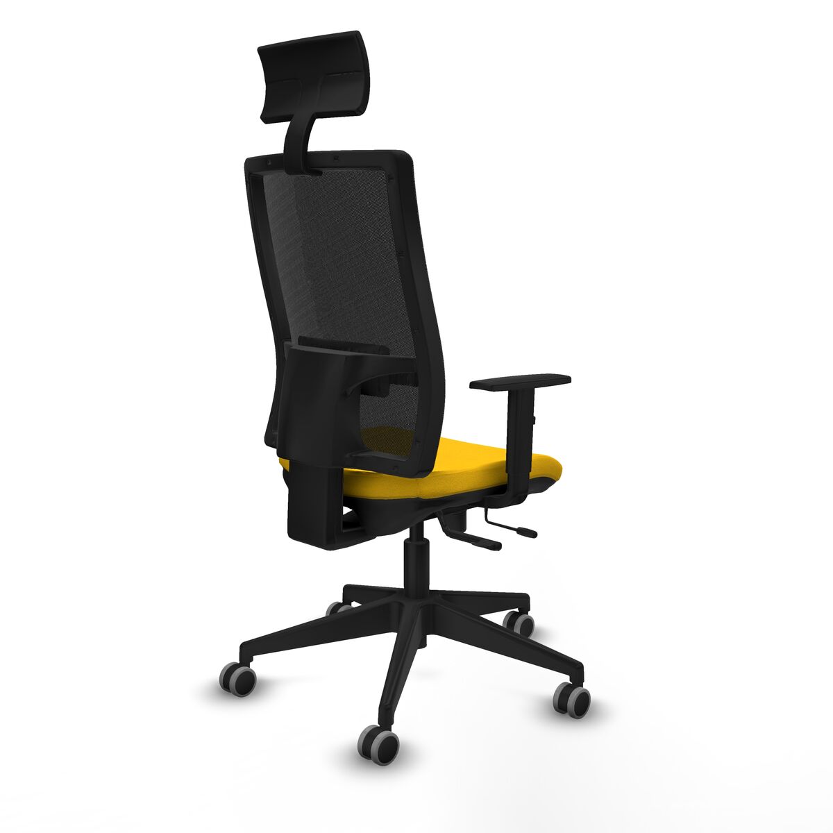 Silla de Oficina con Cabecero Piqueras y Crespo 1D066G1 Amarillo