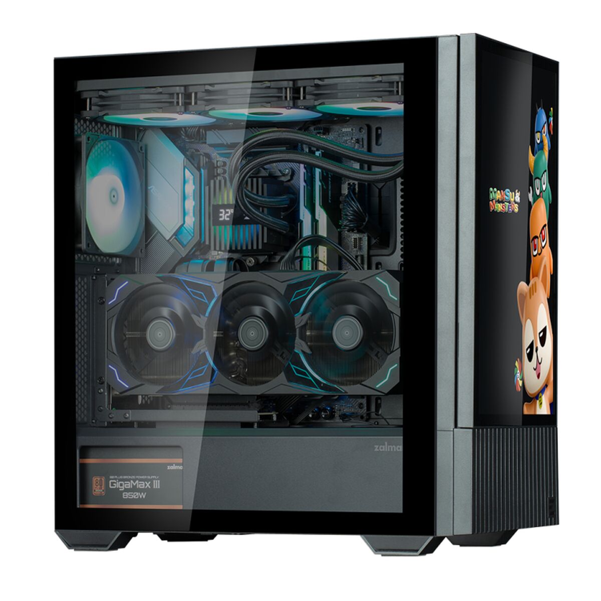 Caja Semitorre ATX Zalman Z10 DS BLACK Negro