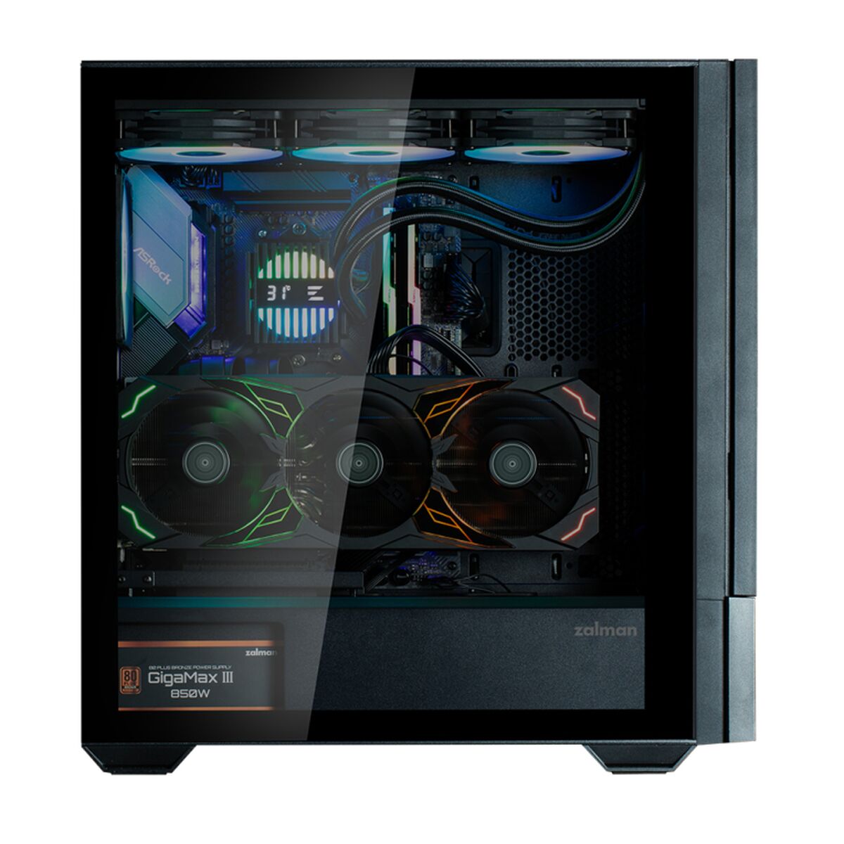 Caja Semitorre ATX Zalman Z10 DS BLACK Negro