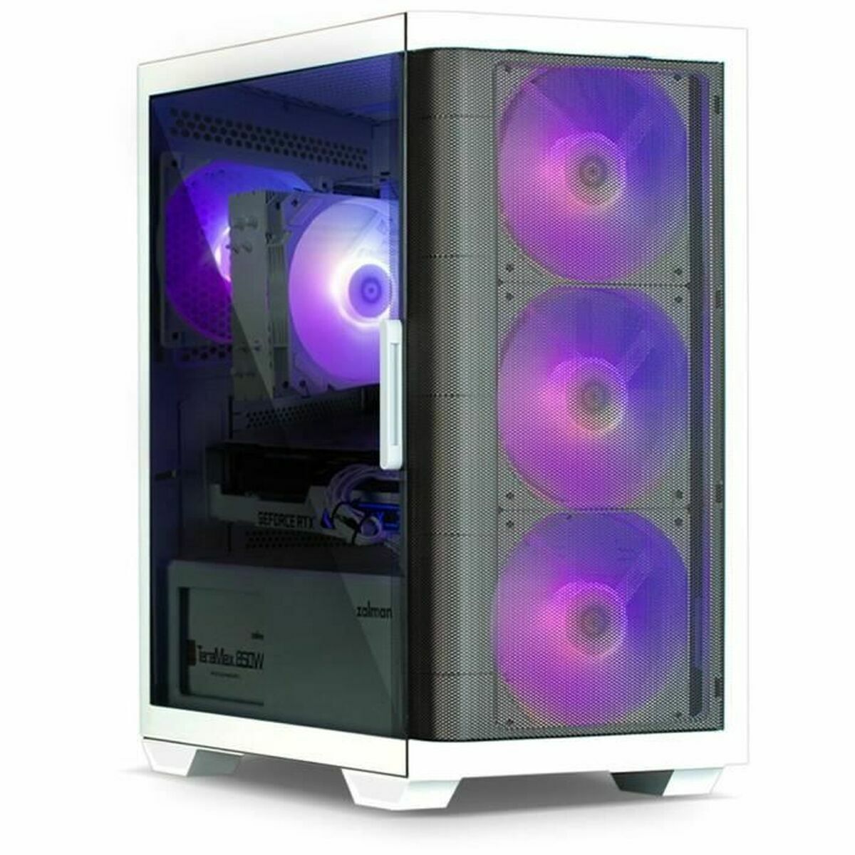 Caja Semitorre ATX Zalman M4 WHITE Blanco Negro