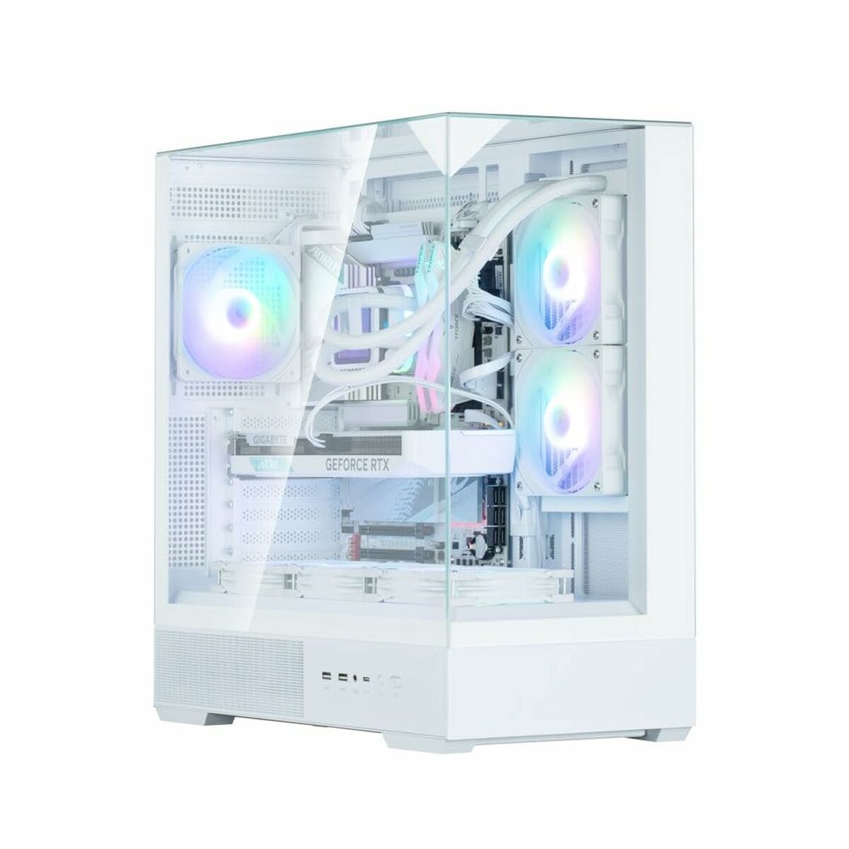 Caja Semitorre ATX Zalman P40 PRISM WHITE Blanco