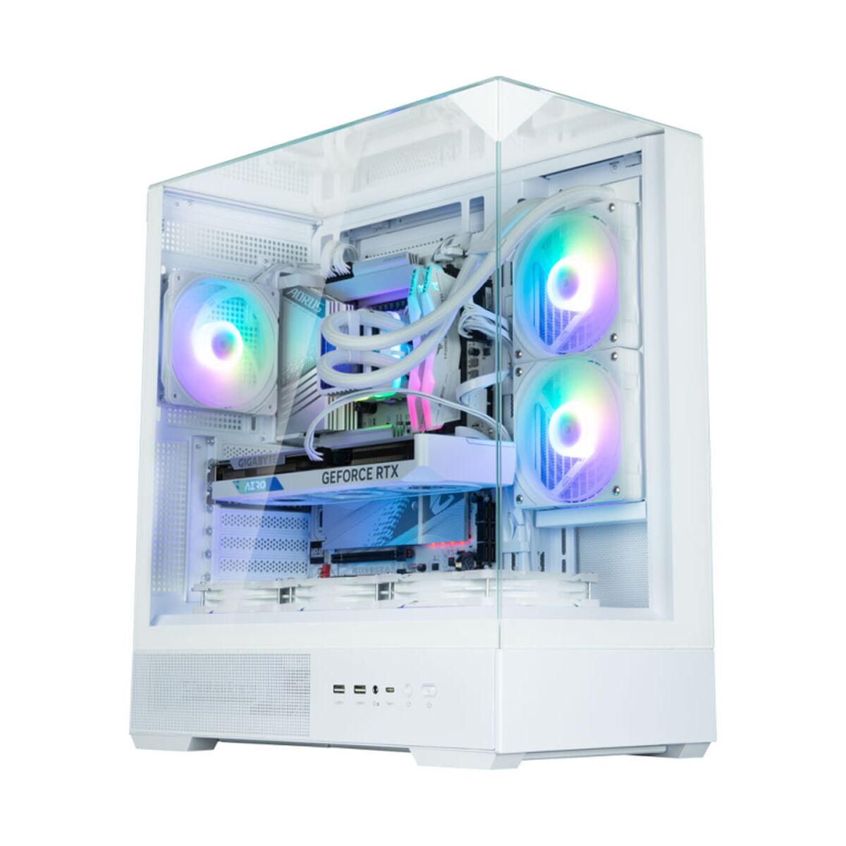 Caja Semitorre ATX Zalman P40 PRISM WHITE Blanco