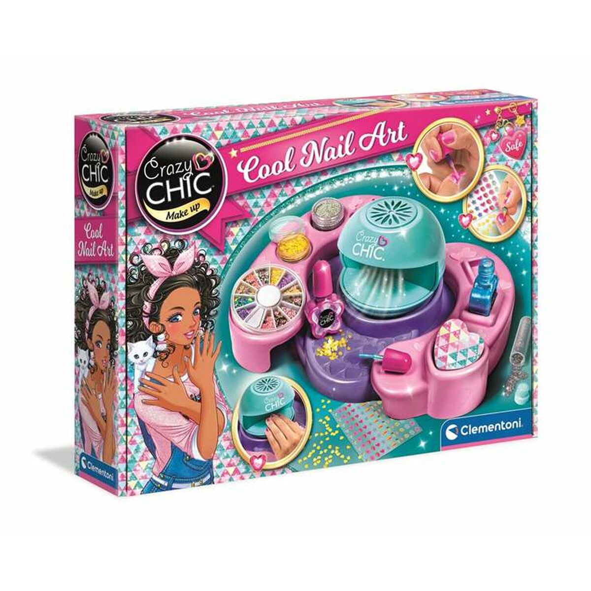 Set de Maquillaje Infantil Clementoni COOL NAILS 38,5 x 28,5 x 7,8 cm