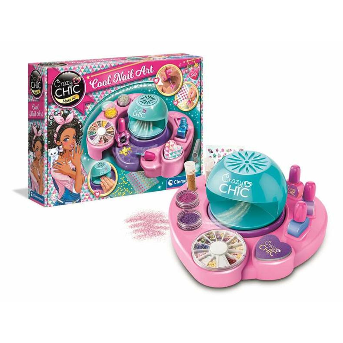 Set de Maquillaje Infantil Clementoni COOL NAILS 38,5 x 28,5 x 7,8 cm