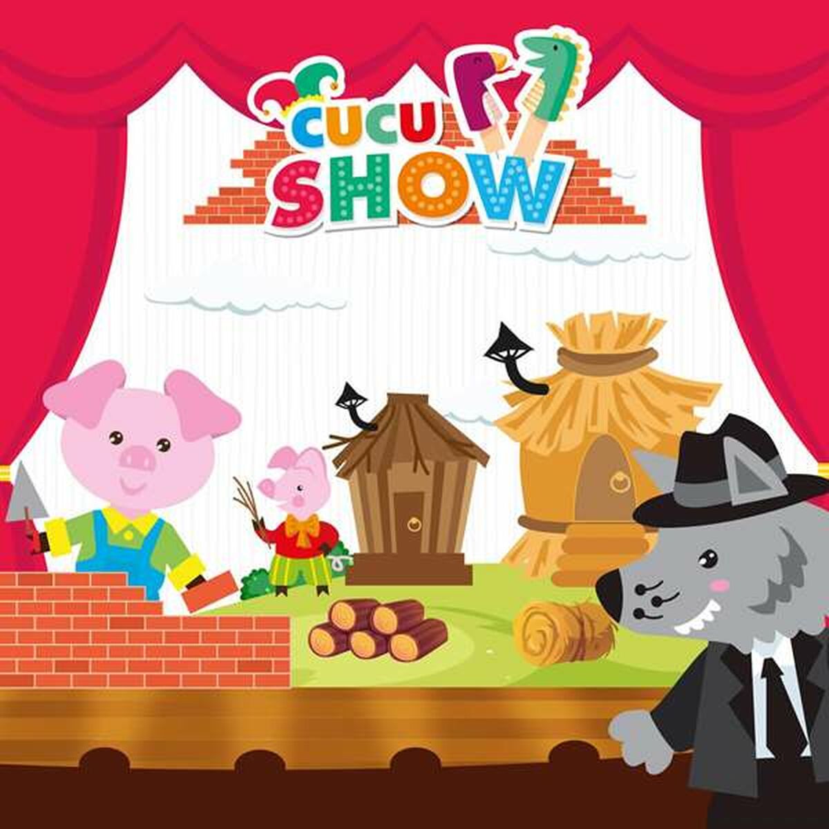 Marioneta de Peluche 3 Little Pigs