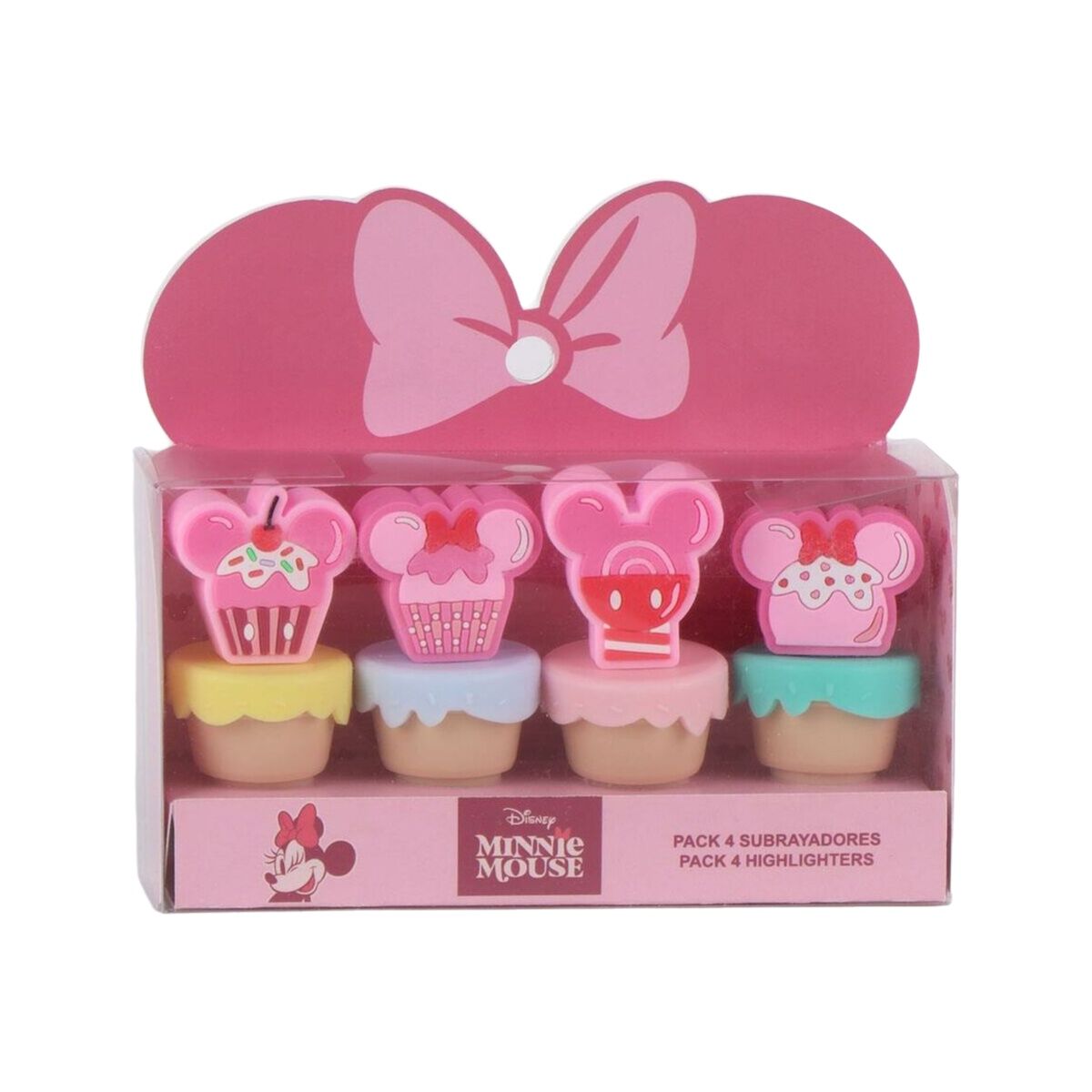 Subrayador Minnie Mouse Rosa 5 Piezas
