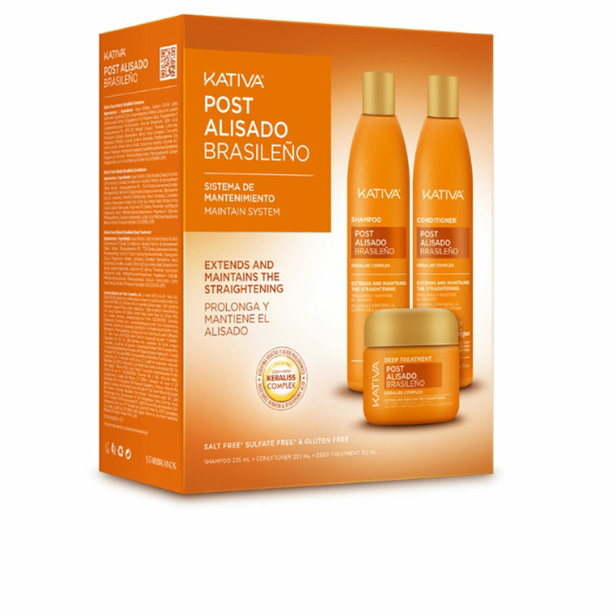 Champú + Acondicionador Kativa KERATIN EXPRESS 3 Piezas