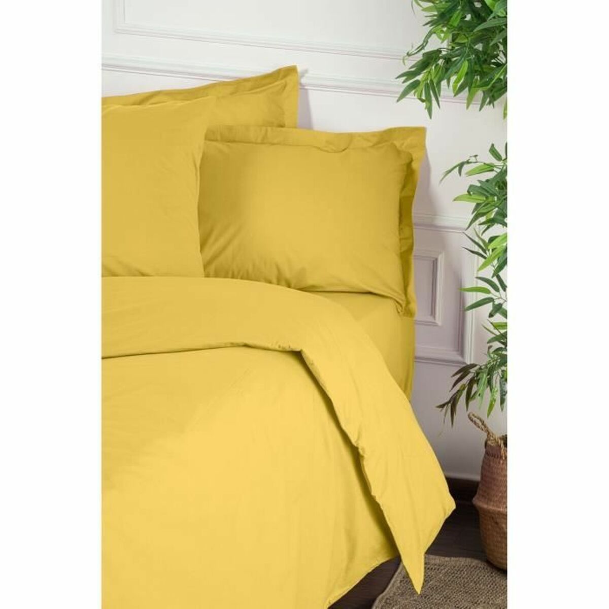 Juego de funda nórdica Amarillo Cama de 200 3 Piezas