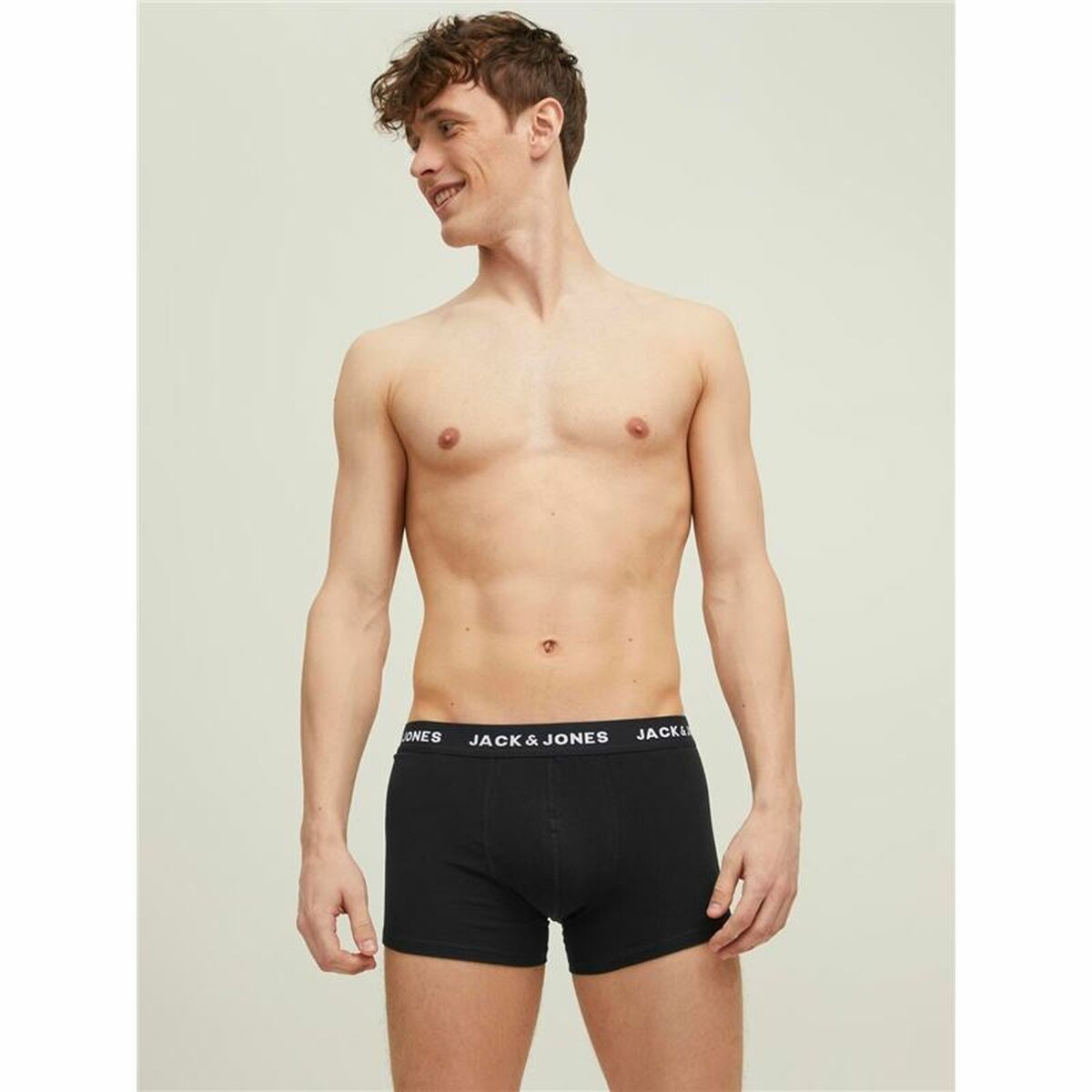 Bóxer de Hombre Jack & Jones Jacsolid Negro 10 Unidades