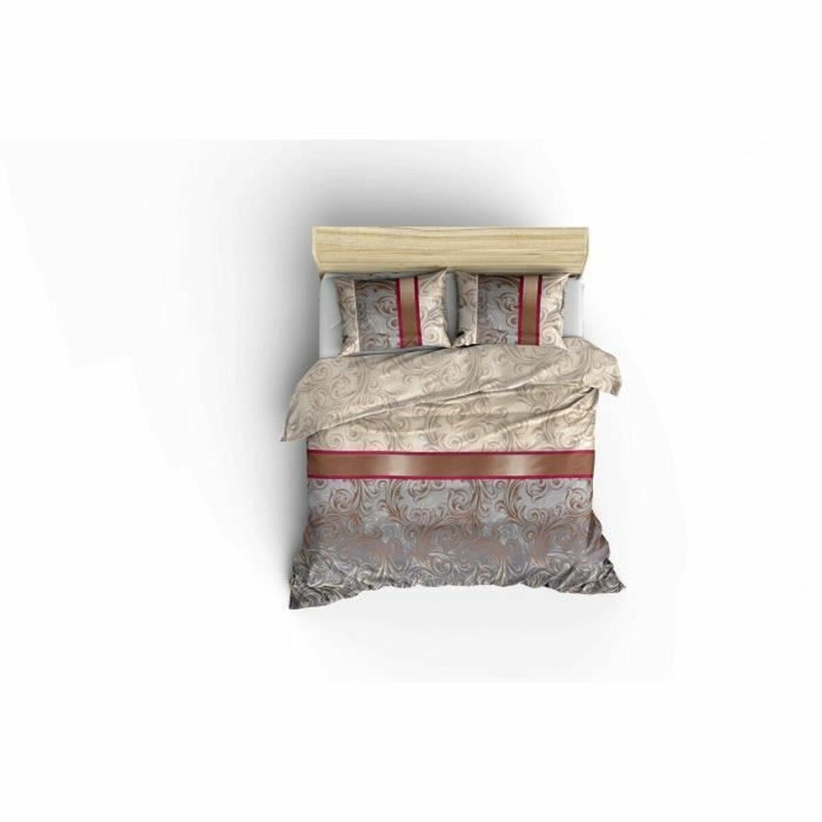 Juego de funda nórdica Gris Cama de 200 3 Piezas