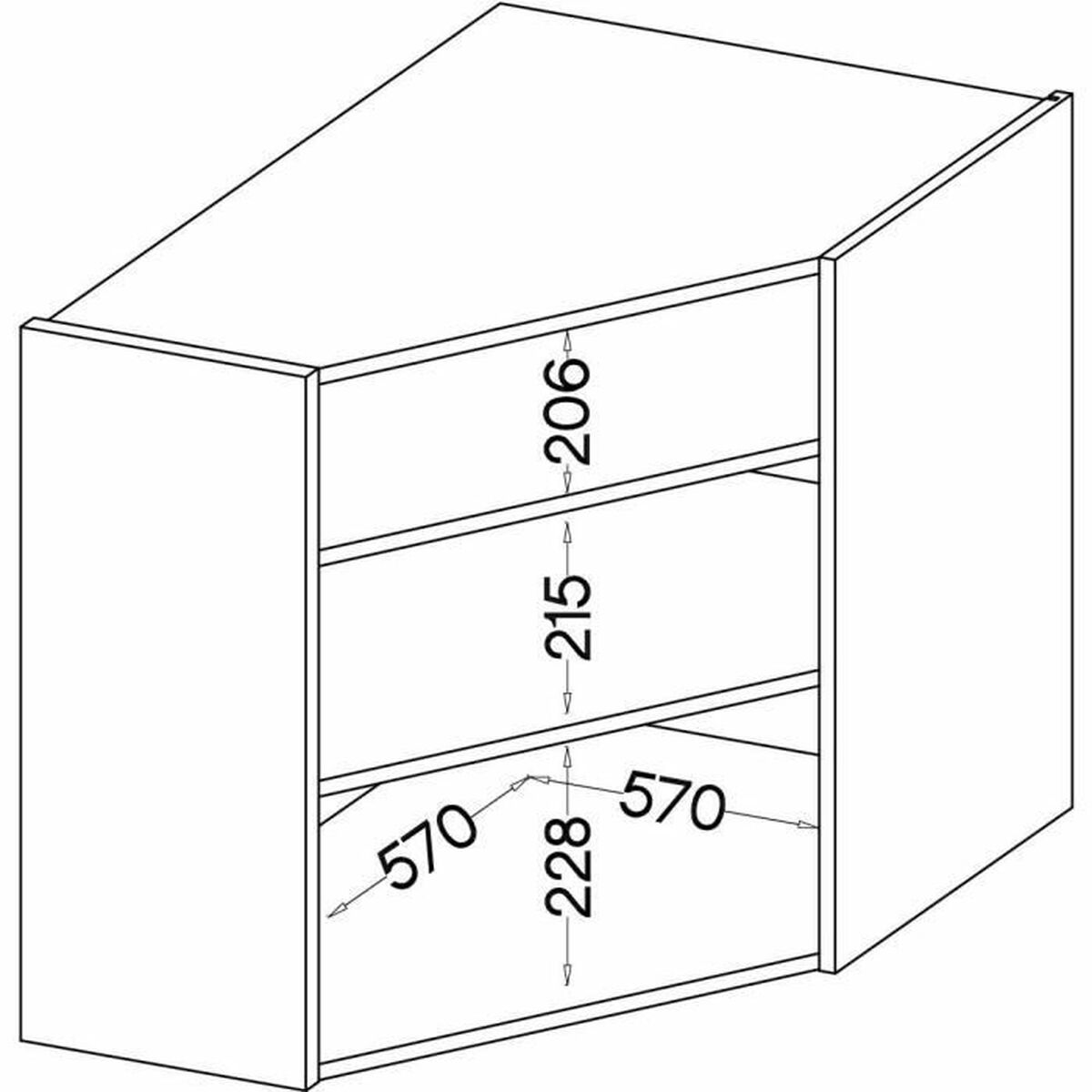 Mueble de cocina Negro 89 x 89 cm
