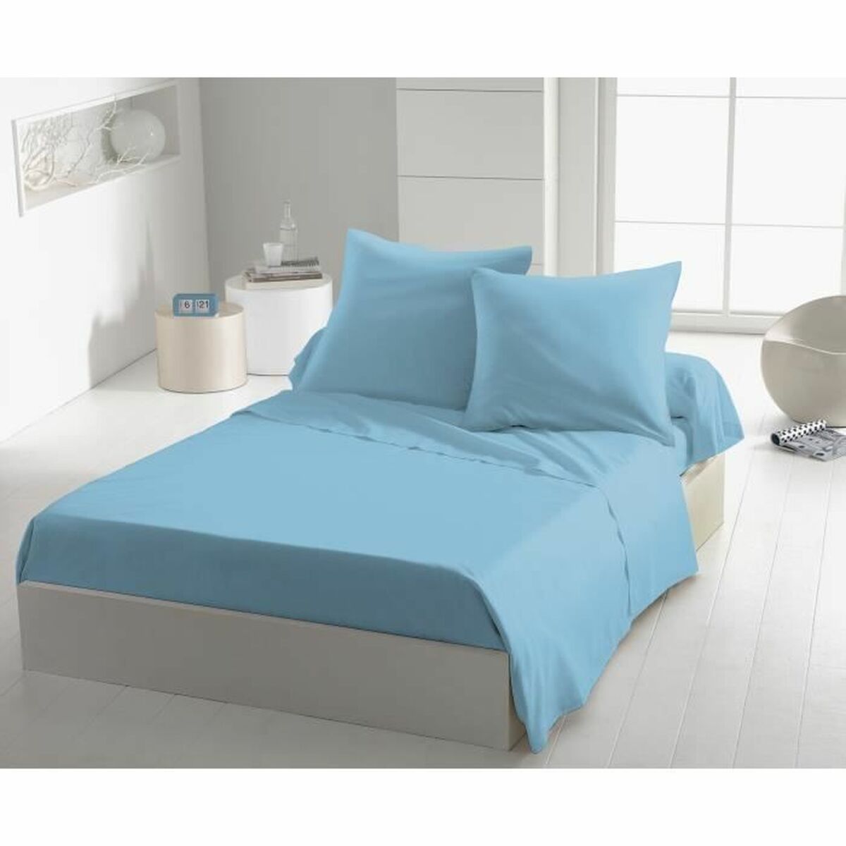 Funda de almohada HOME LINGE PASSION 63 x 63 cm Azul claro 2 Piezas (2 Unidades)
