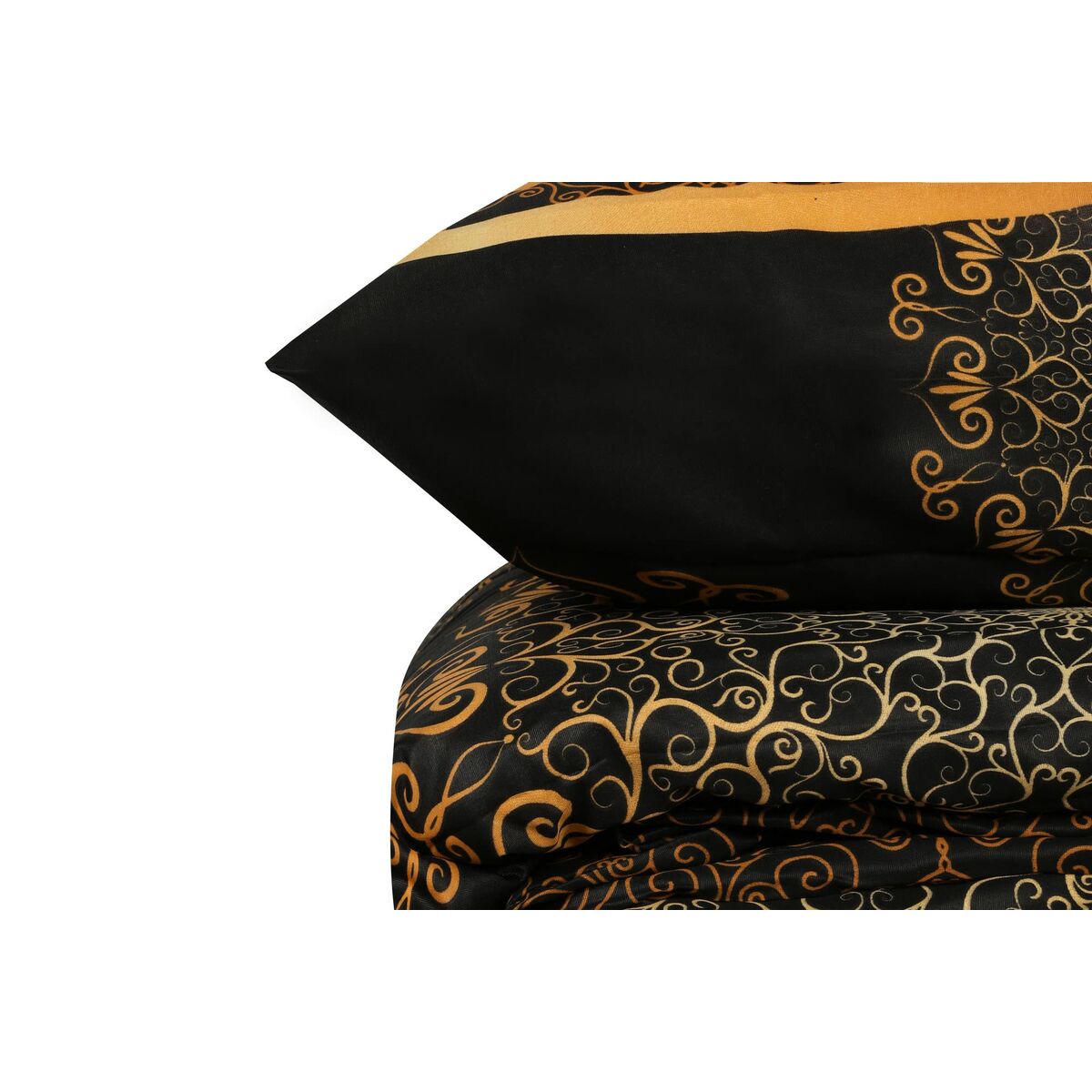 Juego de funda nórdica Negro Cama de 200 3 Piezas