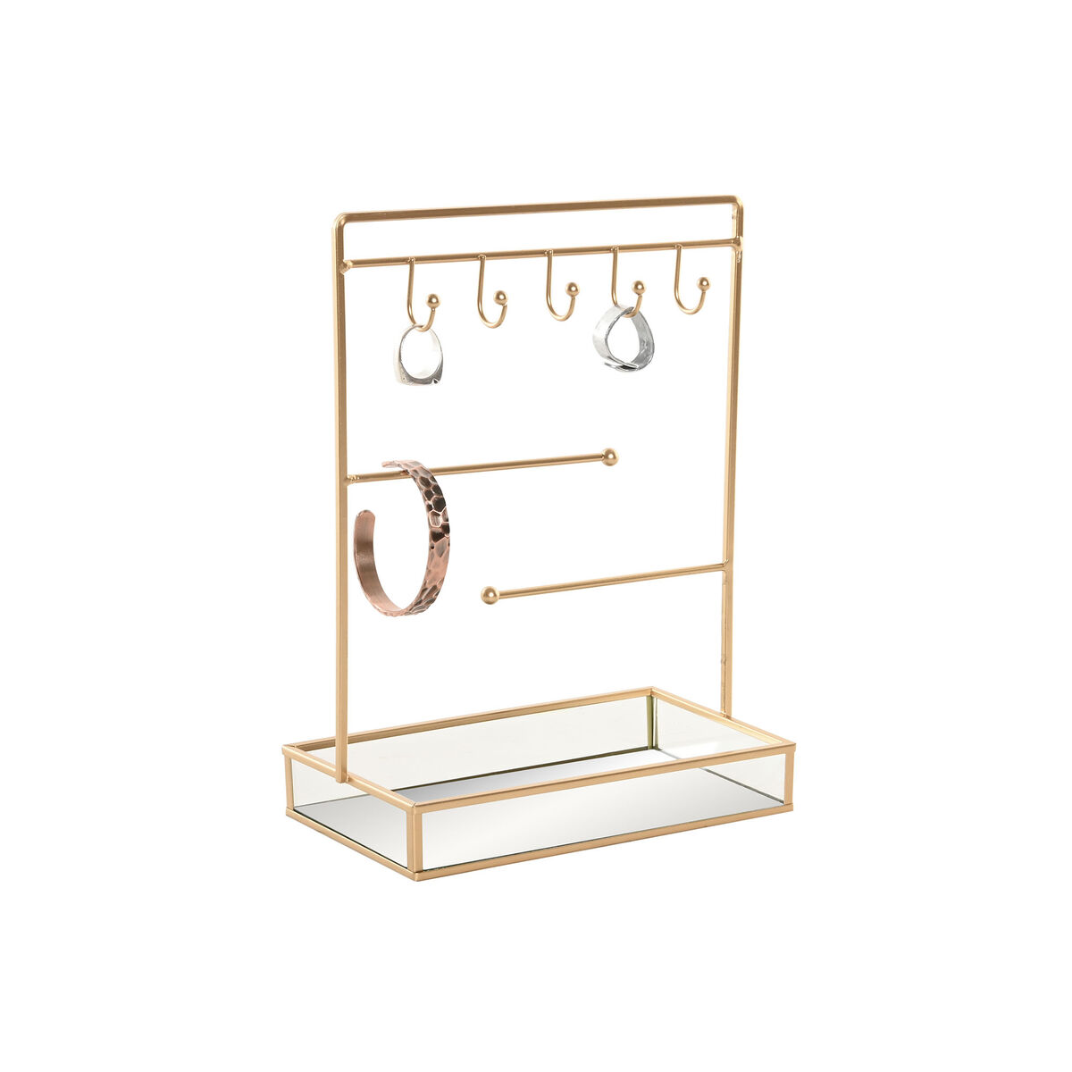 Caja-Joyero Home ESPRIT Dorado Metal Espejo 21 x 10 x 32 cm