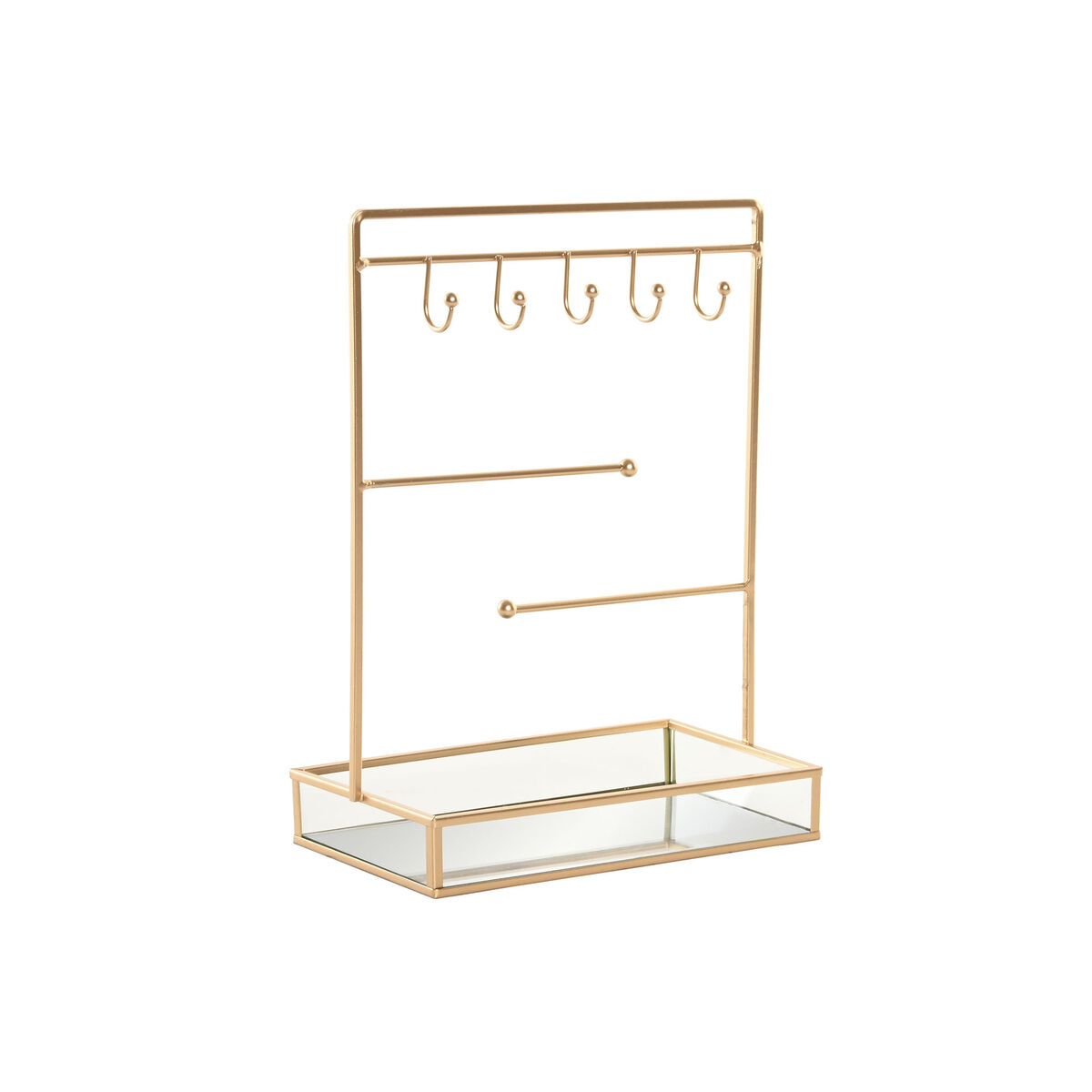 Caja-Joyero Home ESPRIT Dorado Metal Espejo 21 x 10 x 32 cm