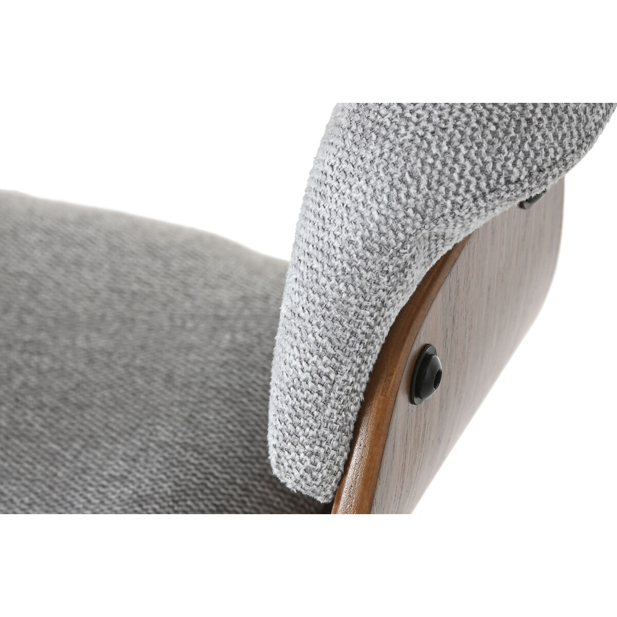 Silla de Comedor Home ESPRIT Marrón Gris Poliéster Nogal Poliuretano 61 x 46 x 78 cm