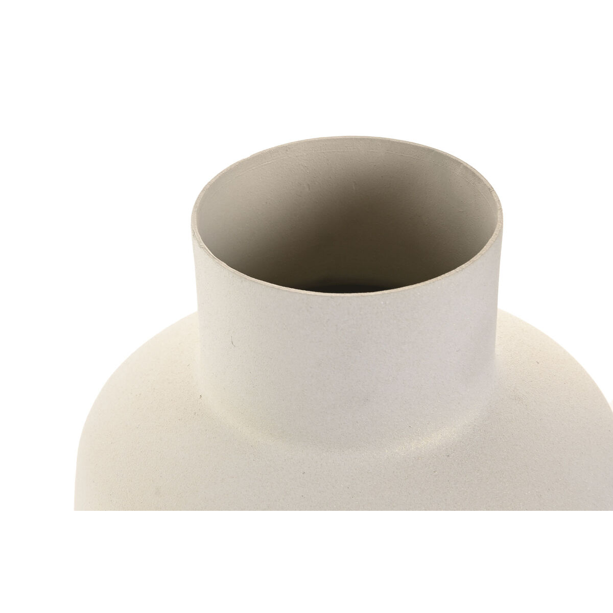 Jarrón Home ESPRIT Blanco Dorado Aluminio Moderno 16 x 16 x 31 cm