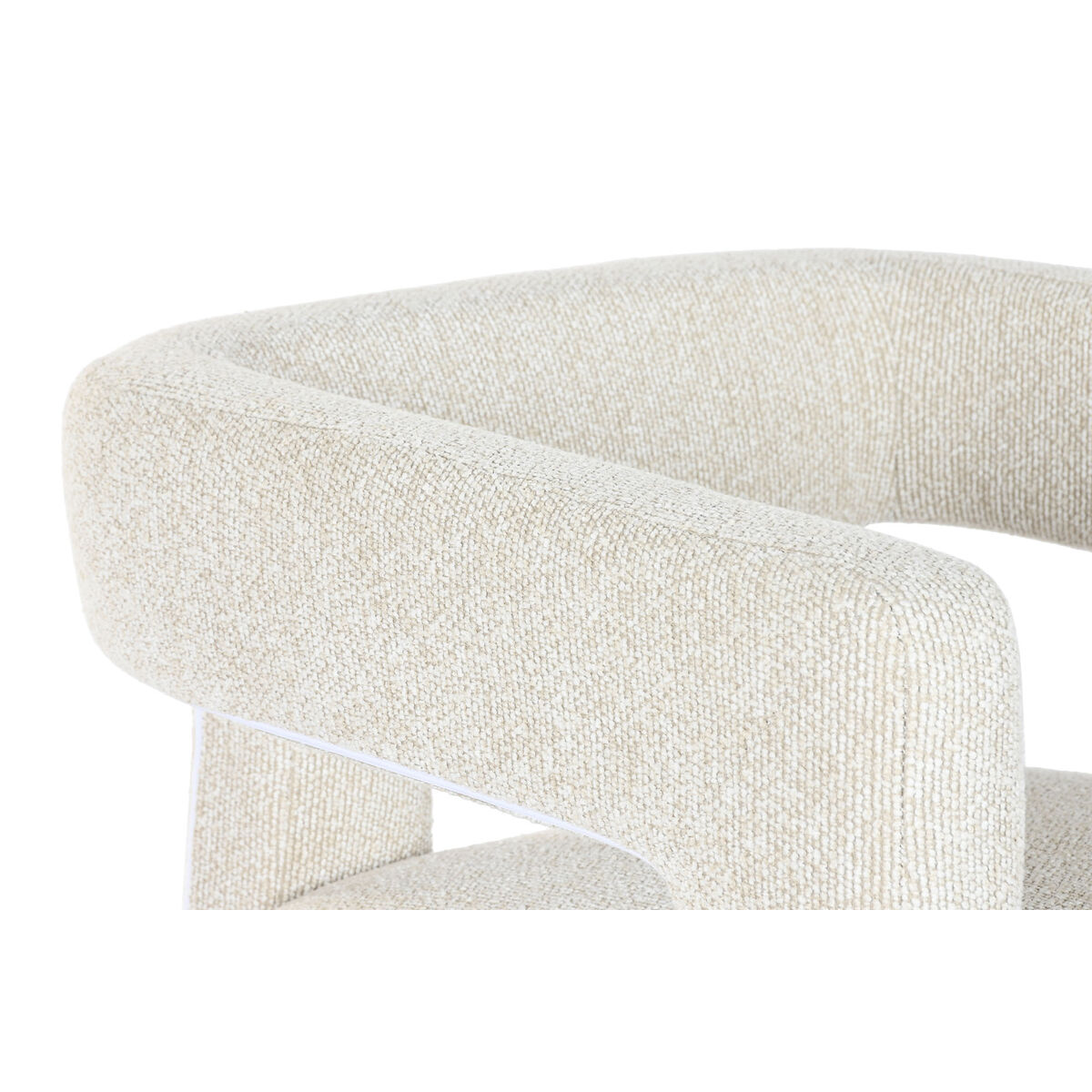 Butaca Home ESPRIT Blanco Poliéster Madera 67 X 61,5 X 67,5 CM