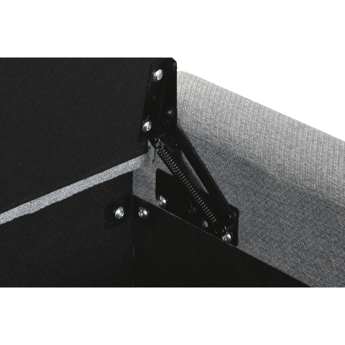 Banqueta Home ESPRIT Gris claro Poliéster Madera 120 X 50 X 42 CM