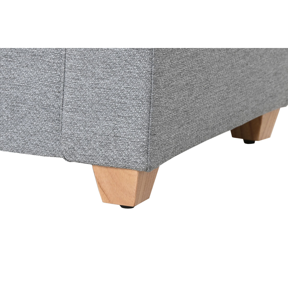 Banqueta Home ESPRIT Gris claro Poliéster Madera 120 X 50 X 42 CM