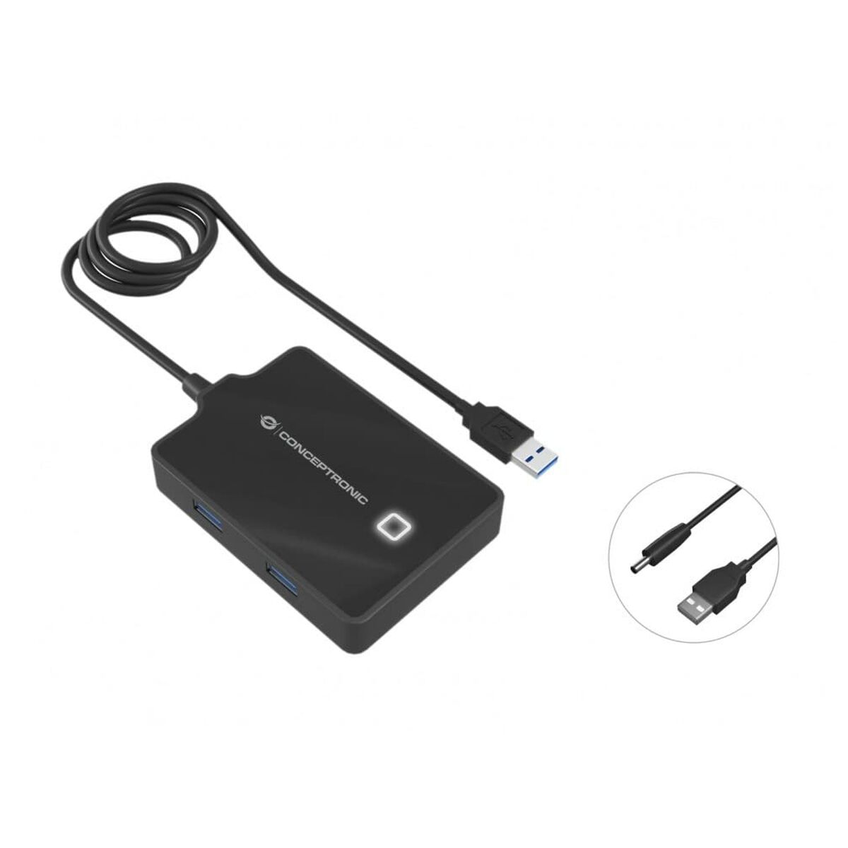 Hub USB Conceptronic 110517107101 Negro 90 cm (1 unidad)