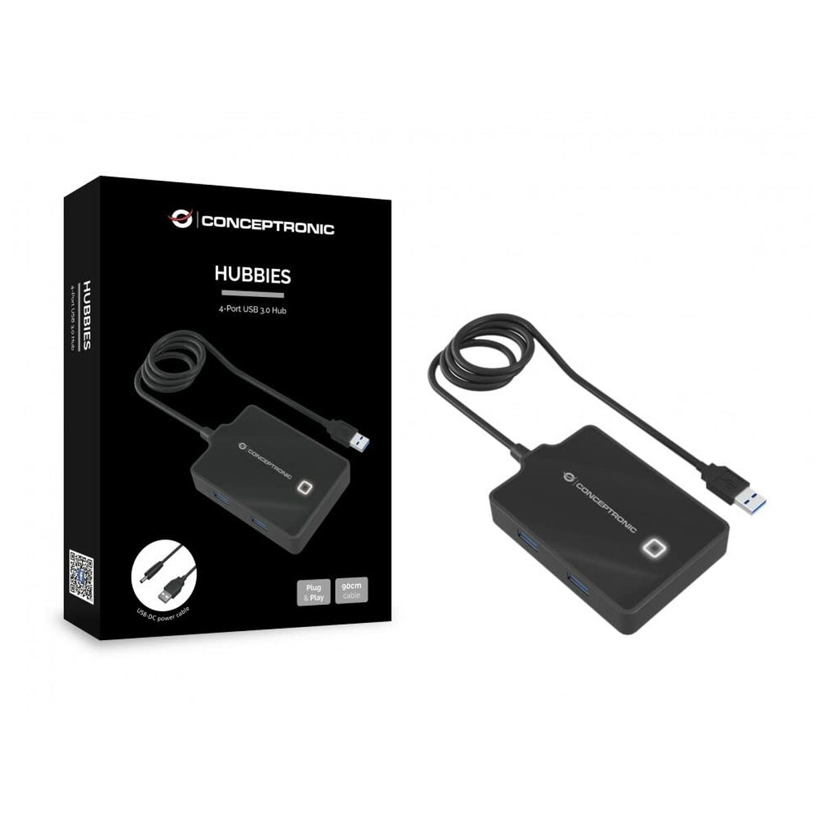 Hub USB Conceptronic 110517107101 Negro 90 cm (1 unidad)