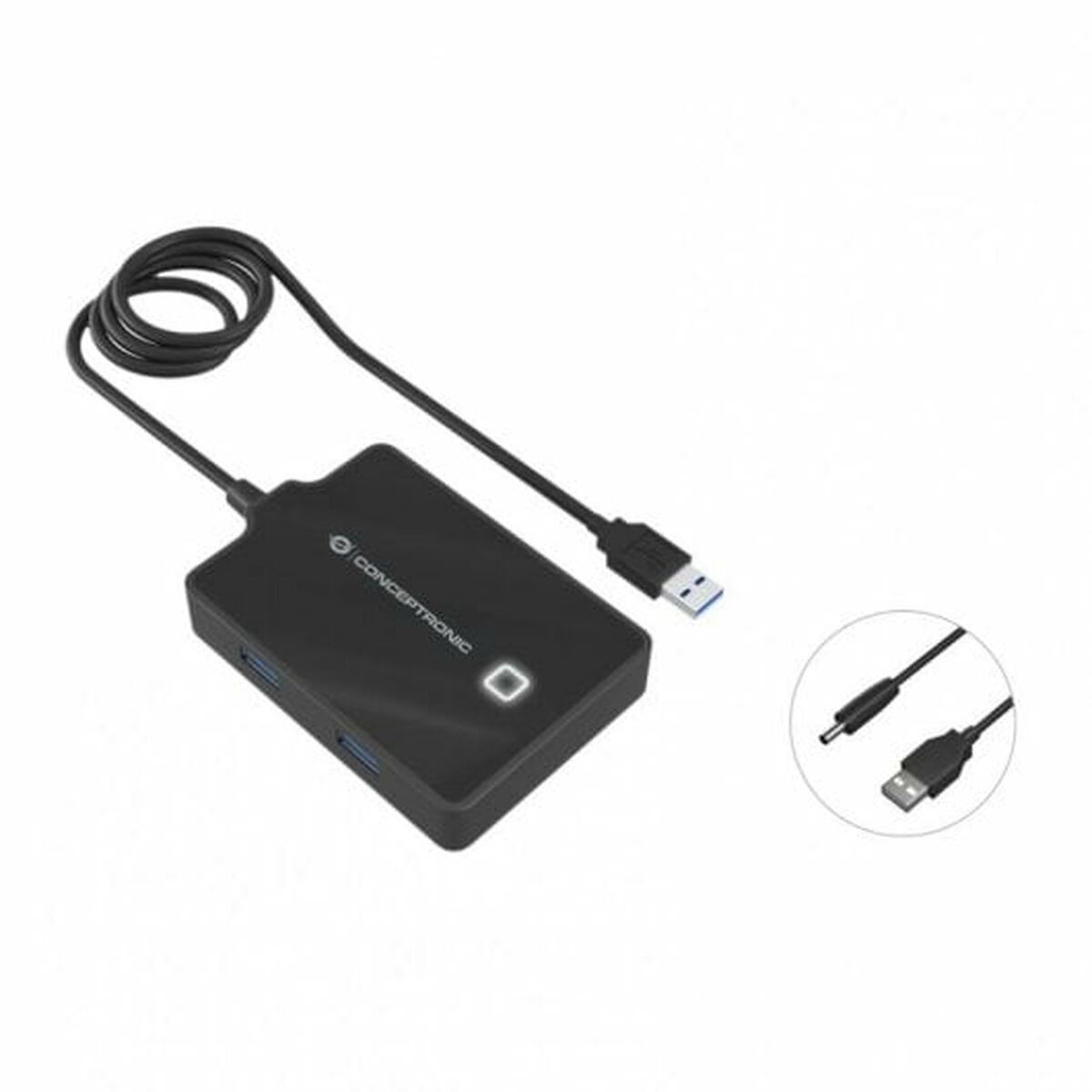 Hub USB Conceptronic 110517107101 Negro 90 cm (1 unidad)