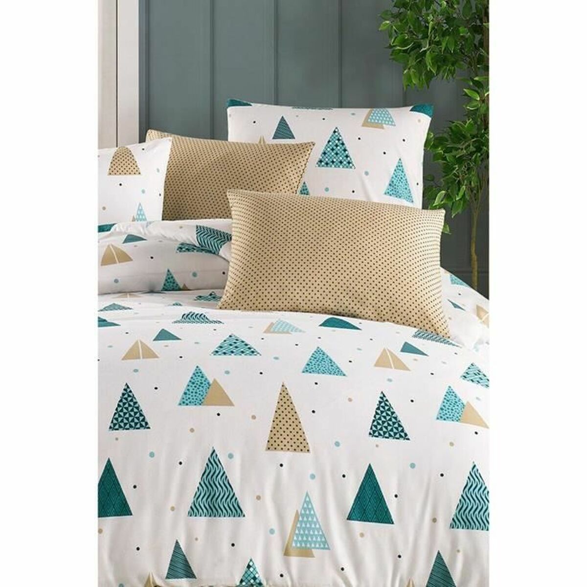 Juego de funda nórdica Blanco Cama de 200 3 Piezas