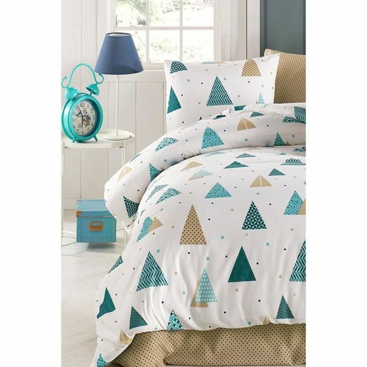 Juego de funda nórdica Blanco Cama de 200 3 Piezas