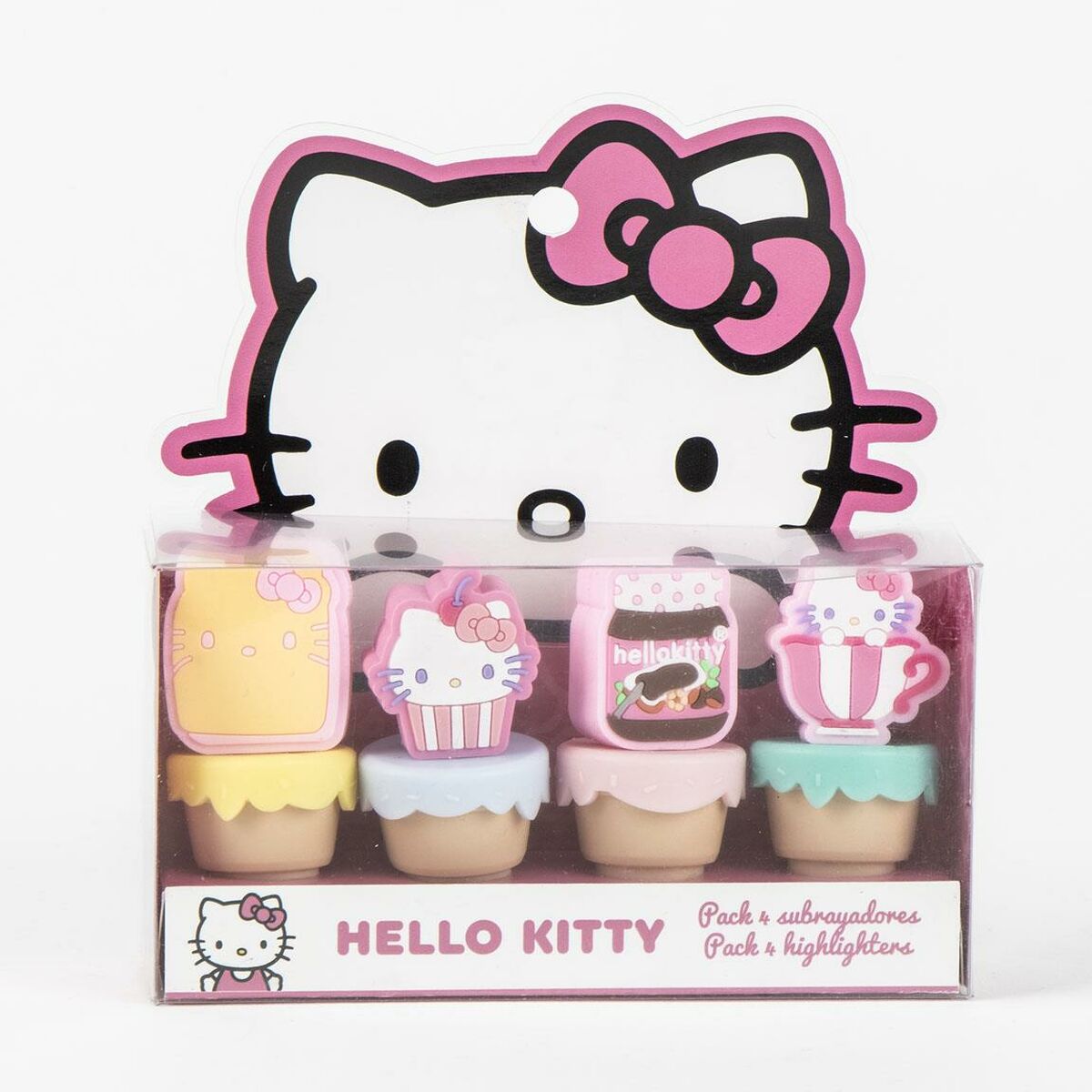 Subrayador Hello Kitty Rosa 5 Piezas