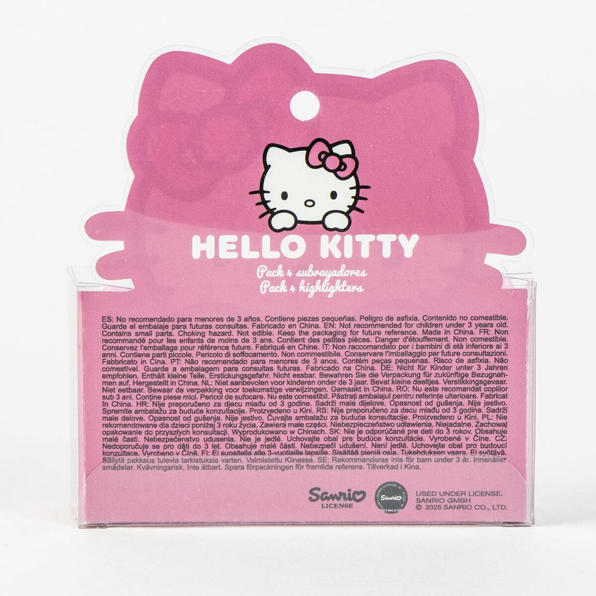 Subrayador Hello Kitty Rosa 5 Piezas