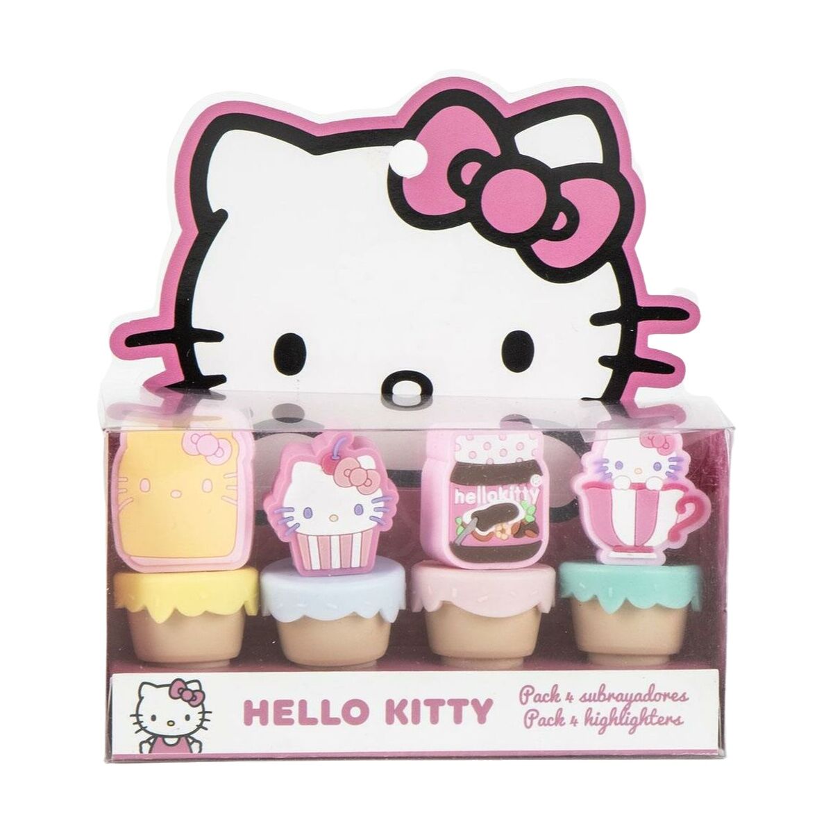 Subrayador Hello Kitty Rosa 5 Piezas