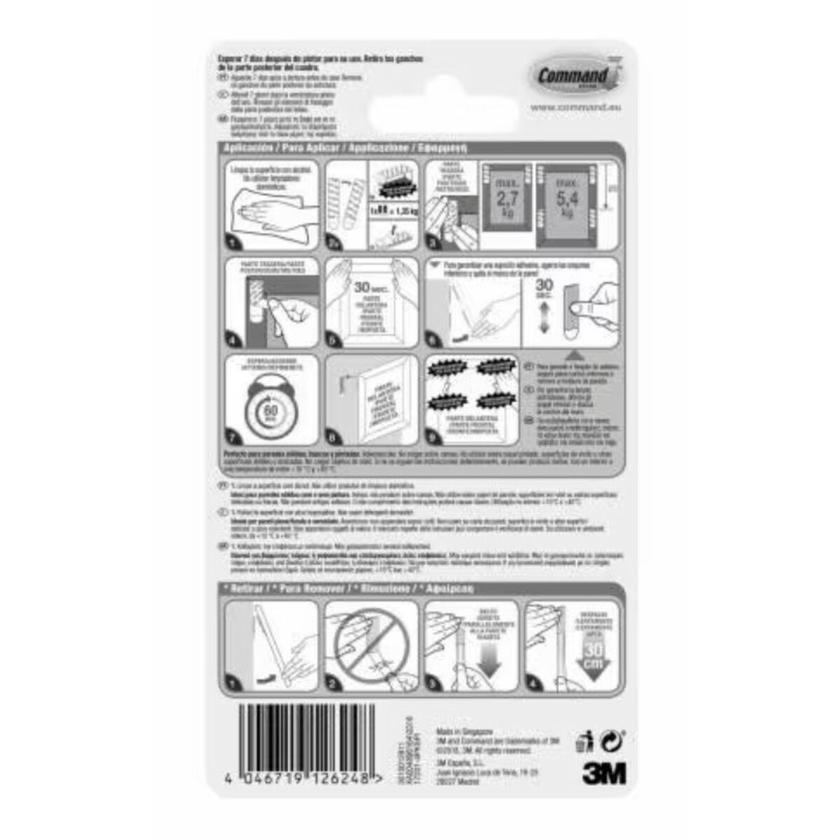 Mochila Escolar 3M 7100127044 Blanco (4 Unidades)