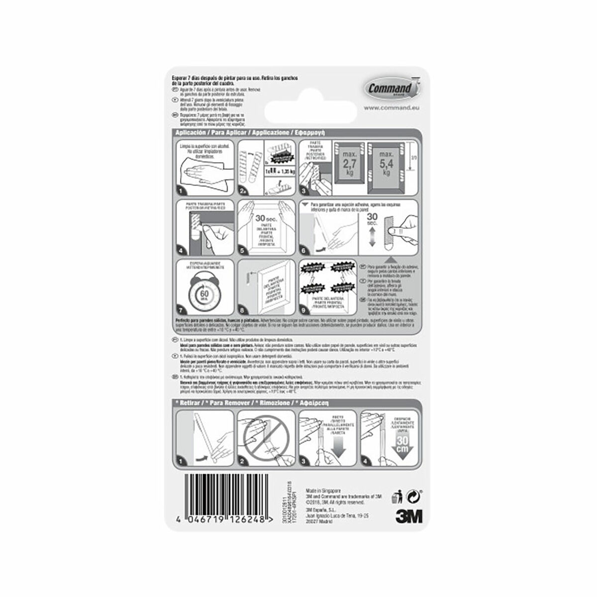 Mochila Escolar 3M 7100127044 Blanco (4 Unidades)